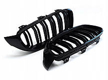 Решітка ноздрі BMW (БМВ) 4 series F32, F33, F36, F80, F82 (2013-2021) Глянець 2 ребра, фото 5