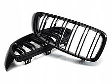 Решітка ноздрі BMW (БМВ) 4 series F32, F33, F36, F80, F82 (2013-2021) Глянець 2 ребра, фото 4