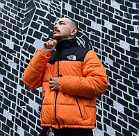 Зимний пуховик The North Face Nuptse 700 Orange куртка зе норд фейс оранжевая