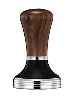 Темпер дерев'яний BaristaSpace з регульованою ручкою, 58 мм Коричневий (Е4)