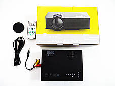 Проектор Мультимедійний Wi-Fi UNIC UC68 BK домашній кінотеатр 1800 люмен світлодіодний проектор з HD 1080p, фото 3