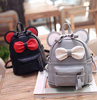 Маленький дитячий рюкзак сумочка Міккі Маус з вушками. Міні рюкзачок сумка для дитини 2 в 1
