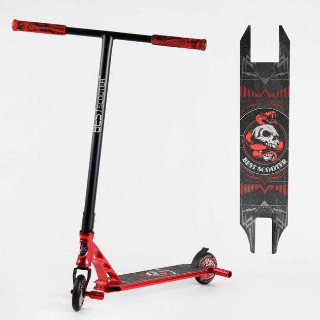 Трюковий самокат Best Scooter 46409, HIC-система, колеса 110мм, 2 пеги, ширина керма 60 см