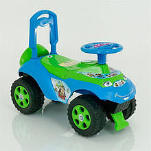 Толокар Машинка Doloni Toys руль без музыки Синий/зеленый (bc-fl-1050)