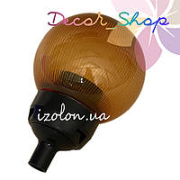 Светильник для ростовых цветов с чёрным переходником на трубу D20 мм и призматическим рассеивателем 15 см