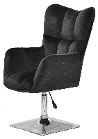 Лаунж крісло Oliver 4CH-Base чорний В-1011 хромована квадратна опора, з регулюванням висоти, фото 2