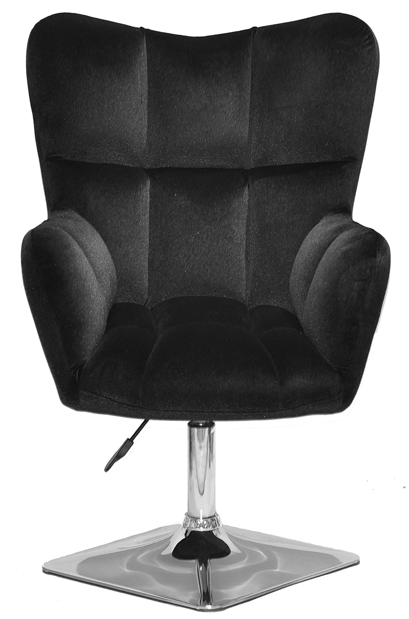 Лаунж крісло Oliver 4CH-Base чорний В-1011 хромована квадратна опора, з регулюванням висоти, фото 1