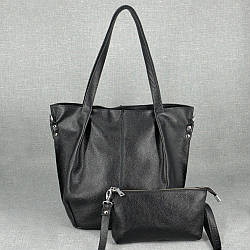 Жіноча шкіряна сумка Чорна 04