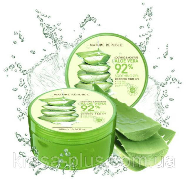 Гель Алоэ Вера 92% Nature Republic - 300 мл (срок годности: октябрь 2020) - фото 1 - id-p237291362