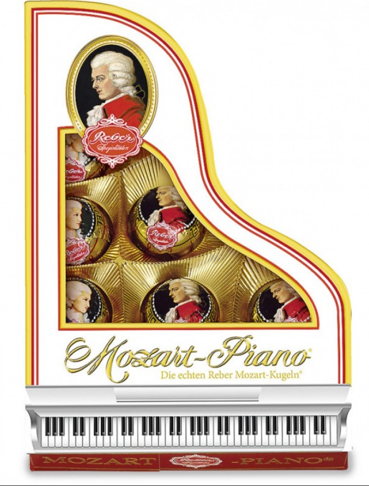 Марципанові цукерки Піаніно Шоколадні Ребер Mozartkugeln Reber Mozart Piano 240 г Німеччина