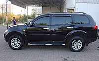 Дефлекторы окон на Mitsubishi Pajero Sport 2009-2015 (HIC). Ветровики на Mitsubishi Pajero Sport