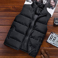 Мужская жилетка теплая мужская черная размер M, жилет