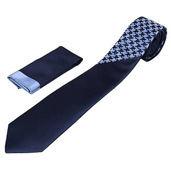 Темно-синя атласна чоловіча краватка Pierre Cavelli SPCompo-d.Blue2106