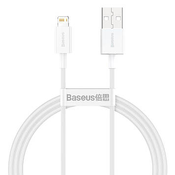 Кабель Baseus Superior Series Fast Charging Lightning 2.4A 1m, White (CALYS-A02)