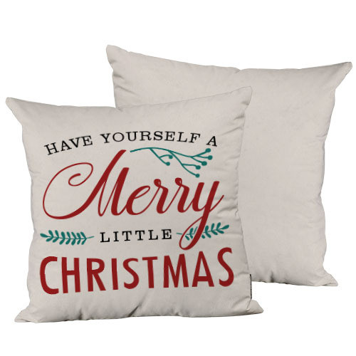 Подушка декоративна шовкова Merry Christmas 45x45 см (45IS_22NG026)