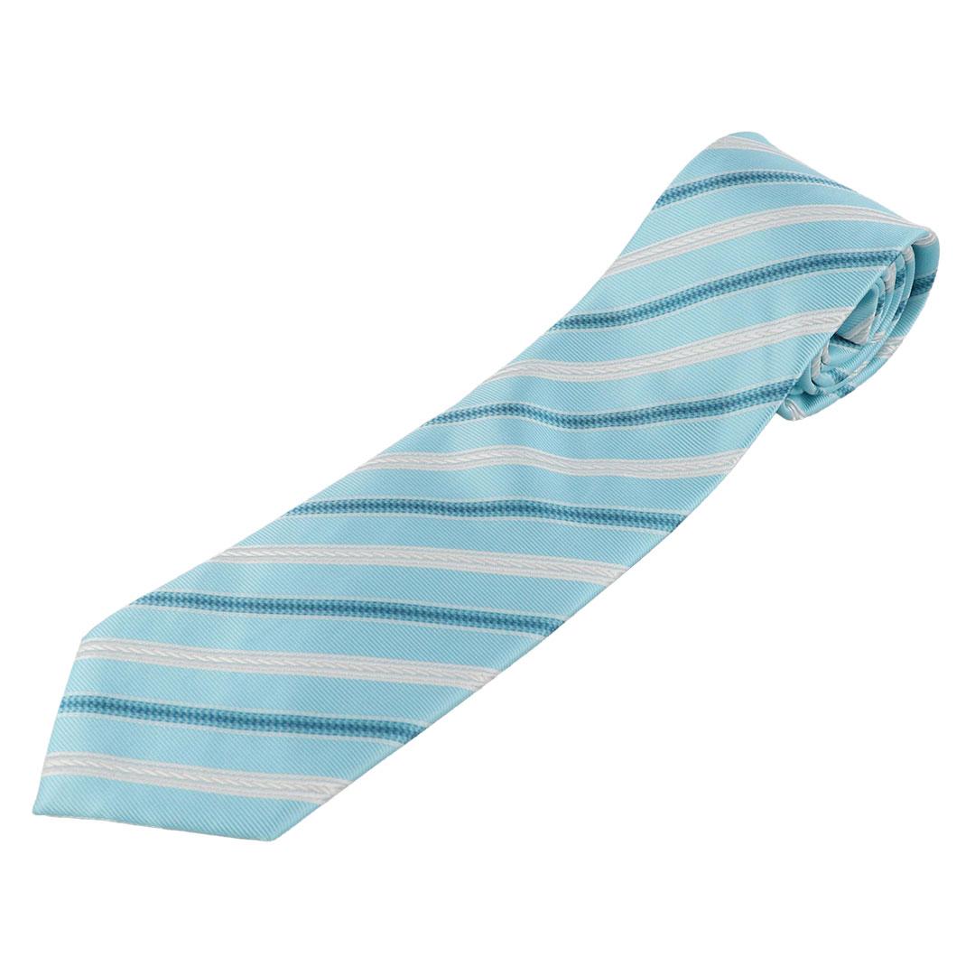 Бірюзова чоловіча краватка Classical Van strip-marine, фото 1