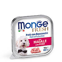 Monge Dog Fresh Adult Паштет зі свининою для собак усіх порід 100 г