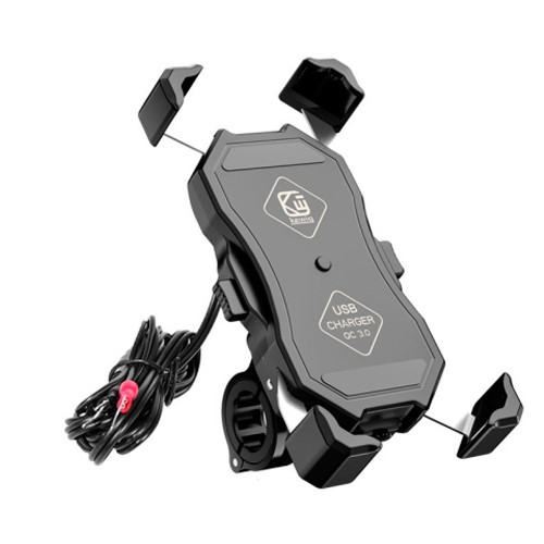 Тримач телефона на кермо 4.7-7" з USB зарядкою QC3.0, Kewig M11