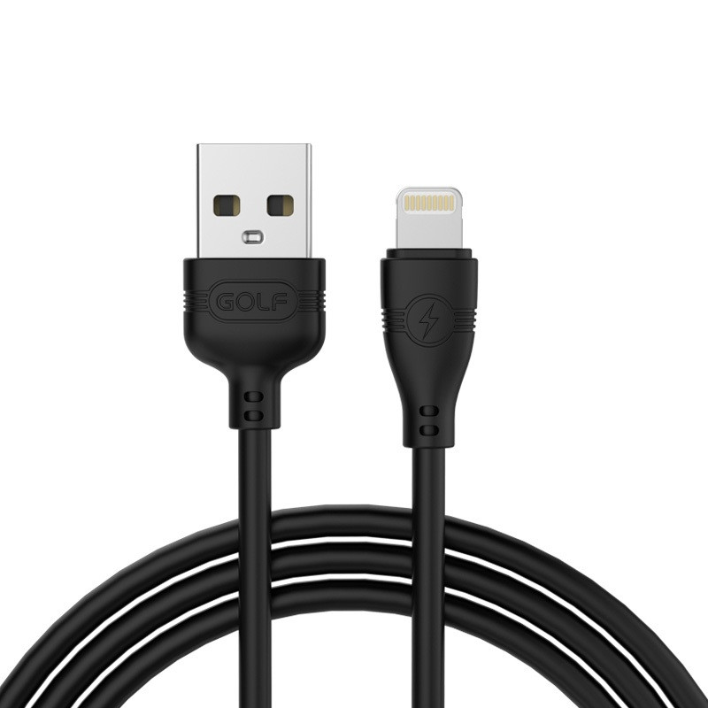 Кабель для iPhone Golf GC-63i USB — Lightning 2 А 1 метр Black (90737)