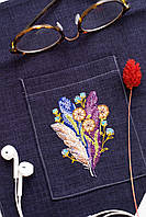Набір для вишивання хрестиком на одязі "Пір'їнки та кульбабки"