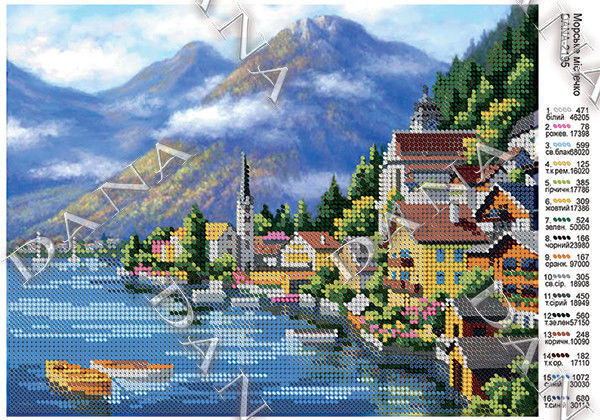 Схема для вишивки бісером 2195. МОРСЬКИЙ МІСТЕЧКО
