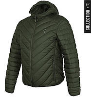 Куртка стьобана Fox Collection quilted Jacket Green — Silver, розмір L