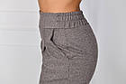 Жіночі вовняні штани 2152 (42-44, 46-48, 50-52) кольори: сірий, капучіно) СП, фото 8
