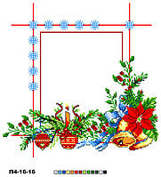 Схема на канві для вишивки нитками серветки П4-16-016