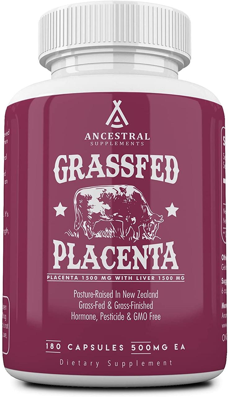 Ancestral Supplements Placenta / Плацента Підтримка після пологів, годування, менопаузи 180 капсул