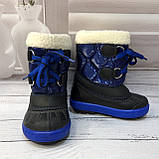 Зимові дитячі чобітки для хлопчика (сині) Furry A, розміри 20-23, Demar, фото 2