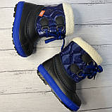 Зимові дитячі чобітки для хлопчика (сині) Furry A, розміри 20-23, Demar, фото 4