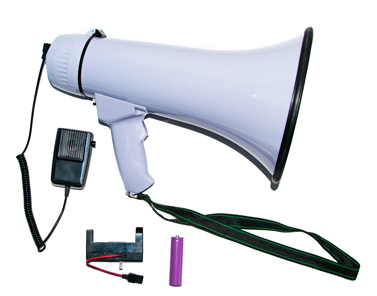 Громкоговоритель с микрофоном Megaphone HW 20B 30W, рупор для усиления голоса | гучномовець (NS) - фото 2 - id-p1516539635