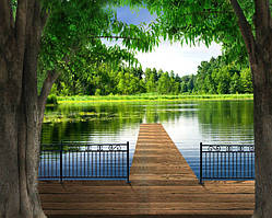 Фотообої Chameleon Пірс на ставку 100х100 см