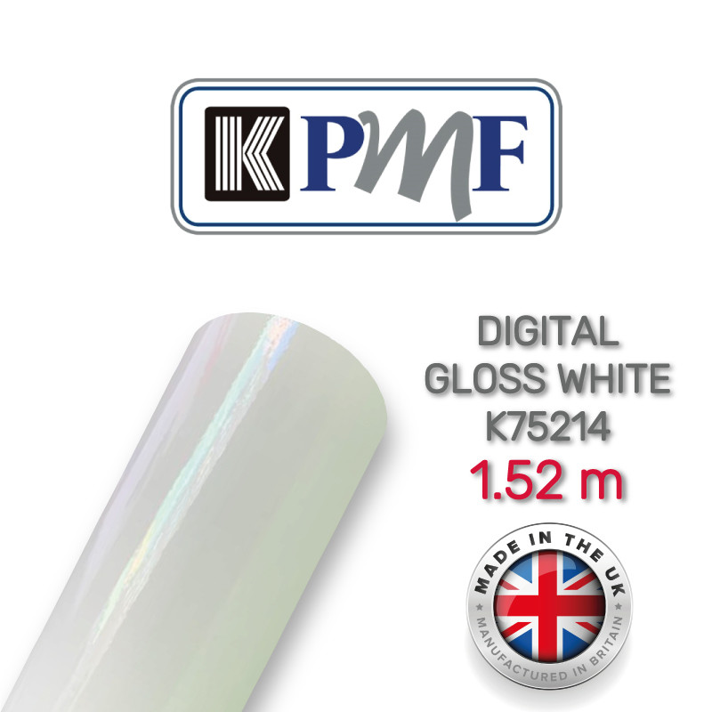 KPMF K75214 Digital Gloss White — глянсова біла плівка 1.524 м, фото 1