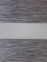 Рулонні штори день-ніч, відкрита система ДН Беста, тканина ДН, Корея, біло-сірий, сітка чорна,розмір 400х1300