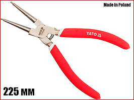 Щипці для зняття стопорних кілець на стиск прямий 225 мм Yato YT-1990