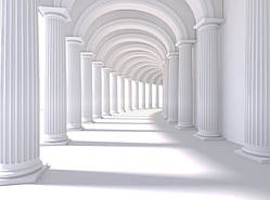 Фотообої Chameleon Білий 3д тунель 07 100х100см