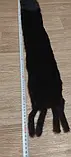 Шарфи з натурального хутра норки. Довгий норковий шарф 140 см чорний колір, фото 4