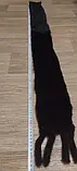 Шарфи з натурального хутра норки. Довгий норковий шарф 140 см чорний колір, фото 5
