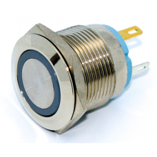 Кнопка антивандальна 19 мм TCOM, без фіксації, 4pin, 12V, з підсвіткою, фото 1