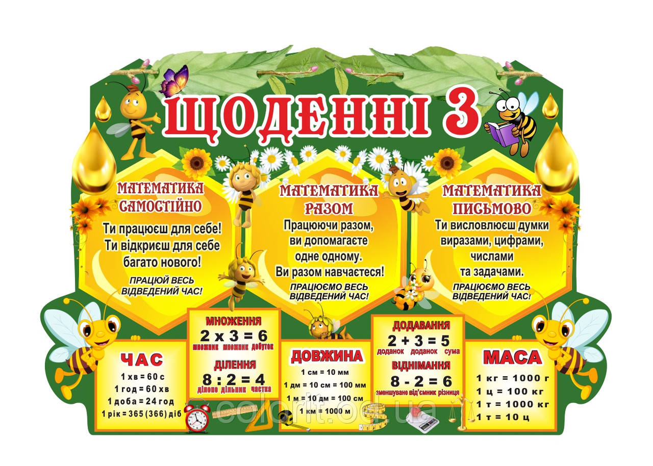 Стенд НУШ "Щоденні 3"