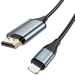 Кабель Перехідник Lightning to HDMI Hoco UA15 |1080p| Чорний