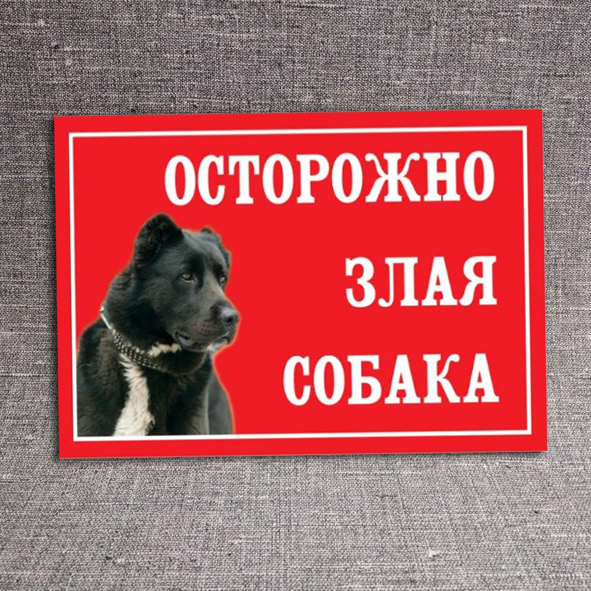 Табличка обережно зла собака 300x200 мм від Світ стендів - 1516597586
