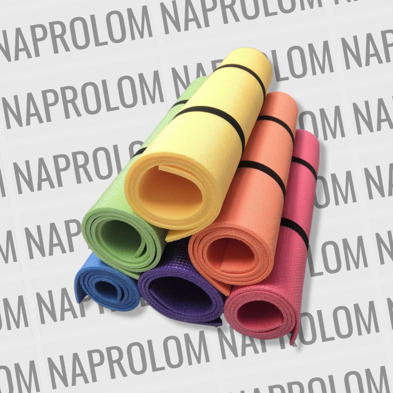 Коврик для фитнеса NAPROLOM 1100х600х5 тисненый розовый - фото 2 - id-p1516590137