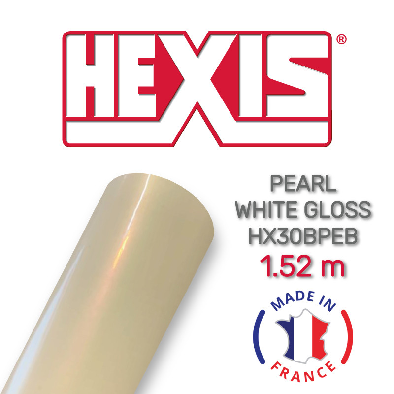 Білий перламутр із малиновим відливом Hexis, Pearl White Gloss, фото 1