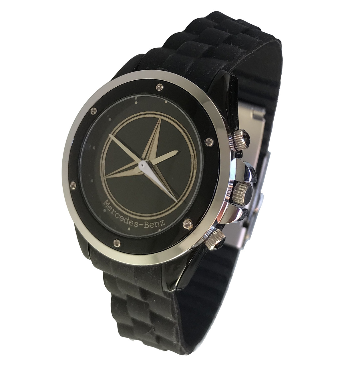 Годинник наручний на браслеті для хлопчика з логотипом Мерседес Mercedes на циферблаті