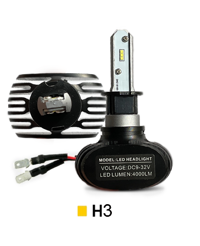 Світлодіодні LED лампи S1 H3 для автомобіля 35W 6500K 4000Lm автомобільні лід лампи