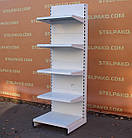 Торгові односторонні (пристінні) стелажі "ВІКО" 195х60 см, на 5 полиць, Б/у, фото 3
