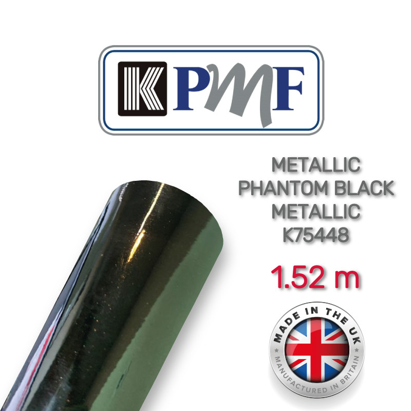 KPMF K75448 Gloss/Metallic Phantom Black Metallic — глянсова чорна плівка 1.524 м, фото 1