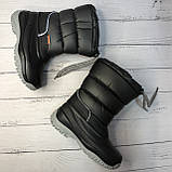 Зимові дитячі чоботи сноубутси для хлопчика Demar LUCKY чорні розмір 27-28, фото 3